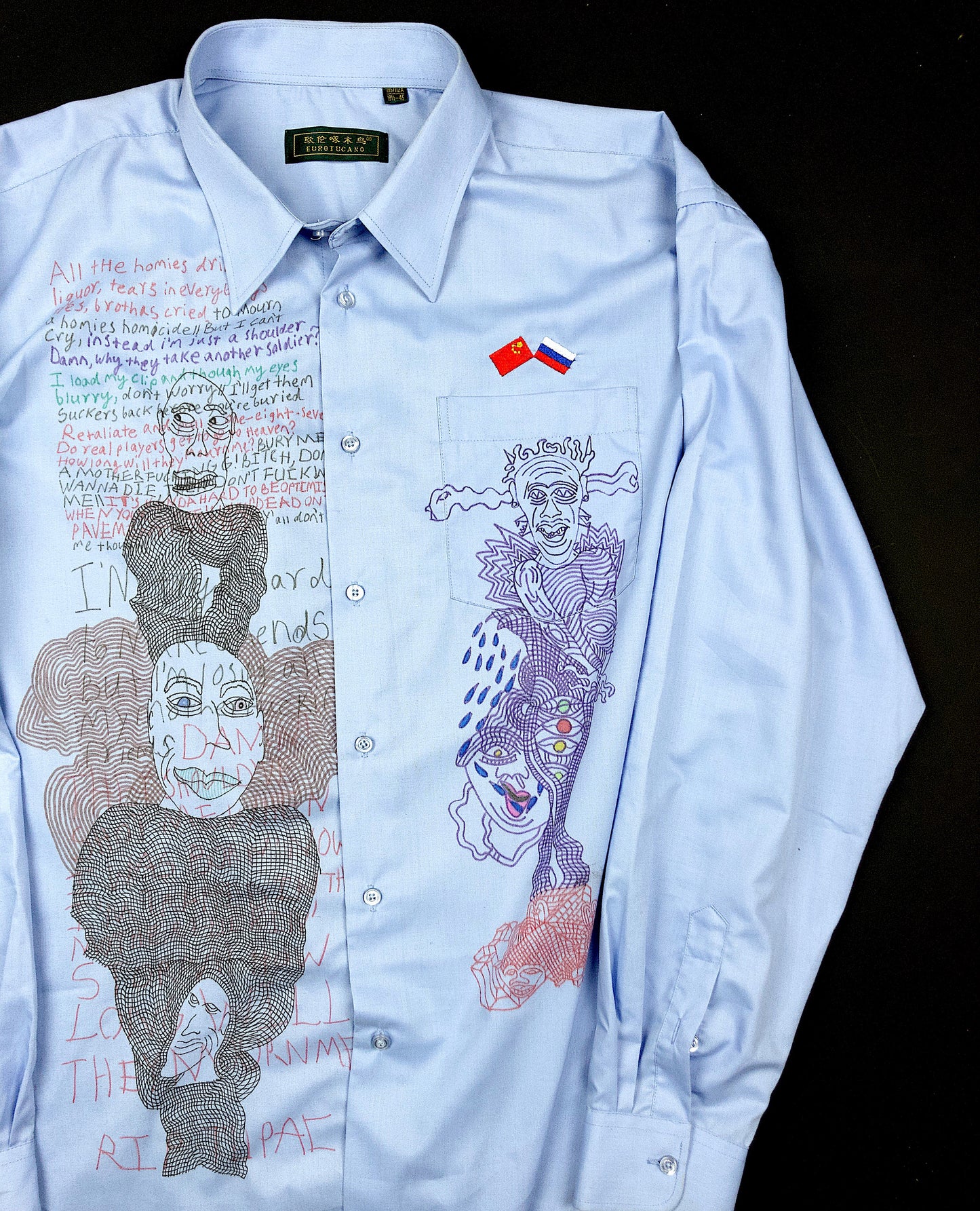 Micu "Blues" Button Up